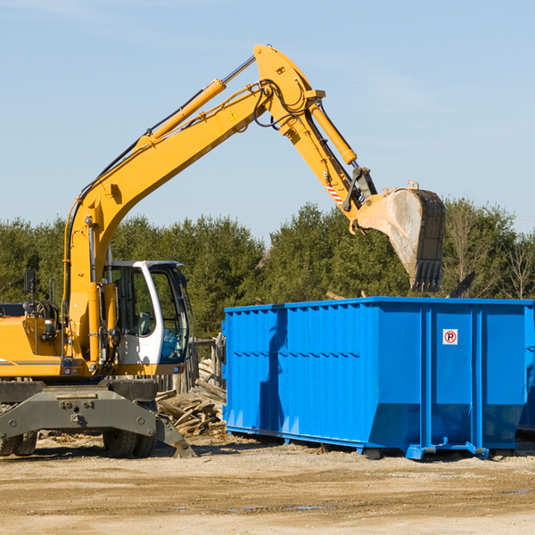 can i choose the location where the residential dumpster will be placed in Huggins